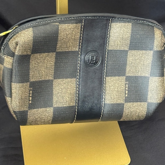 Fendi Handbags - FENDI Vintage Pequin Checkerboard Crossbody Bag | EUC